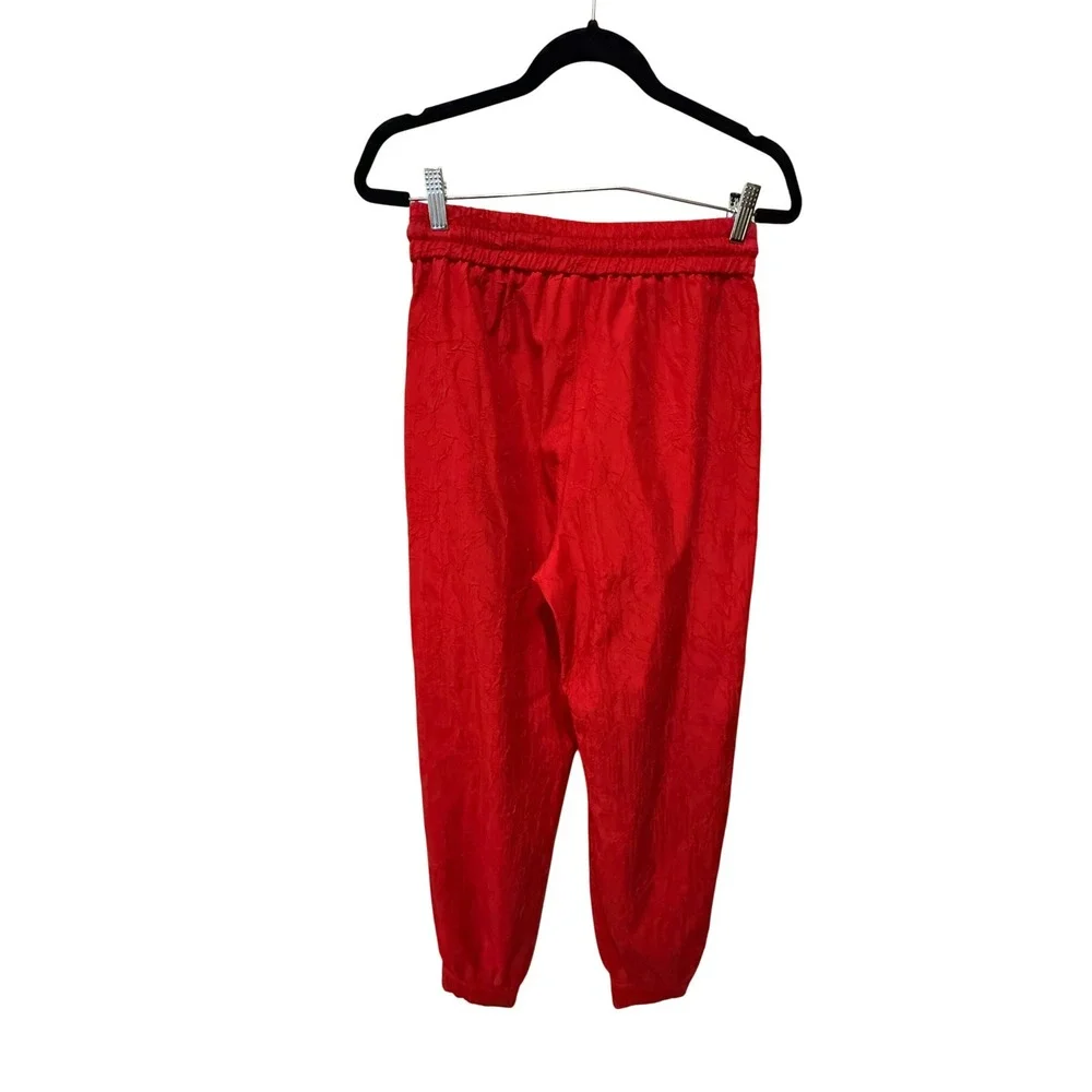 MSGM Jogger Pants Red New Textured Jacquard Size 6